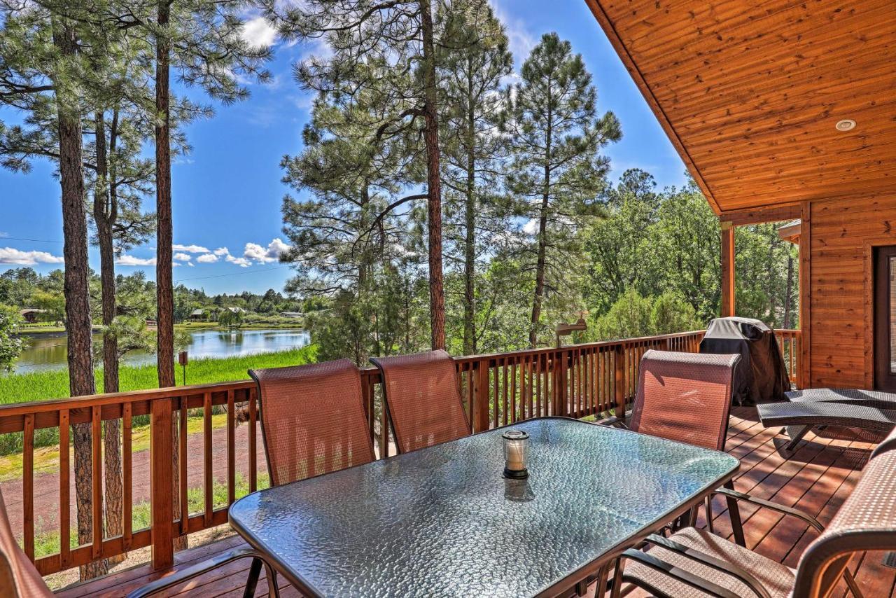 Serene Lakeside Cabin With Decks And Edler Lake Views! Pinetop-Lakeside Eksteriør billede